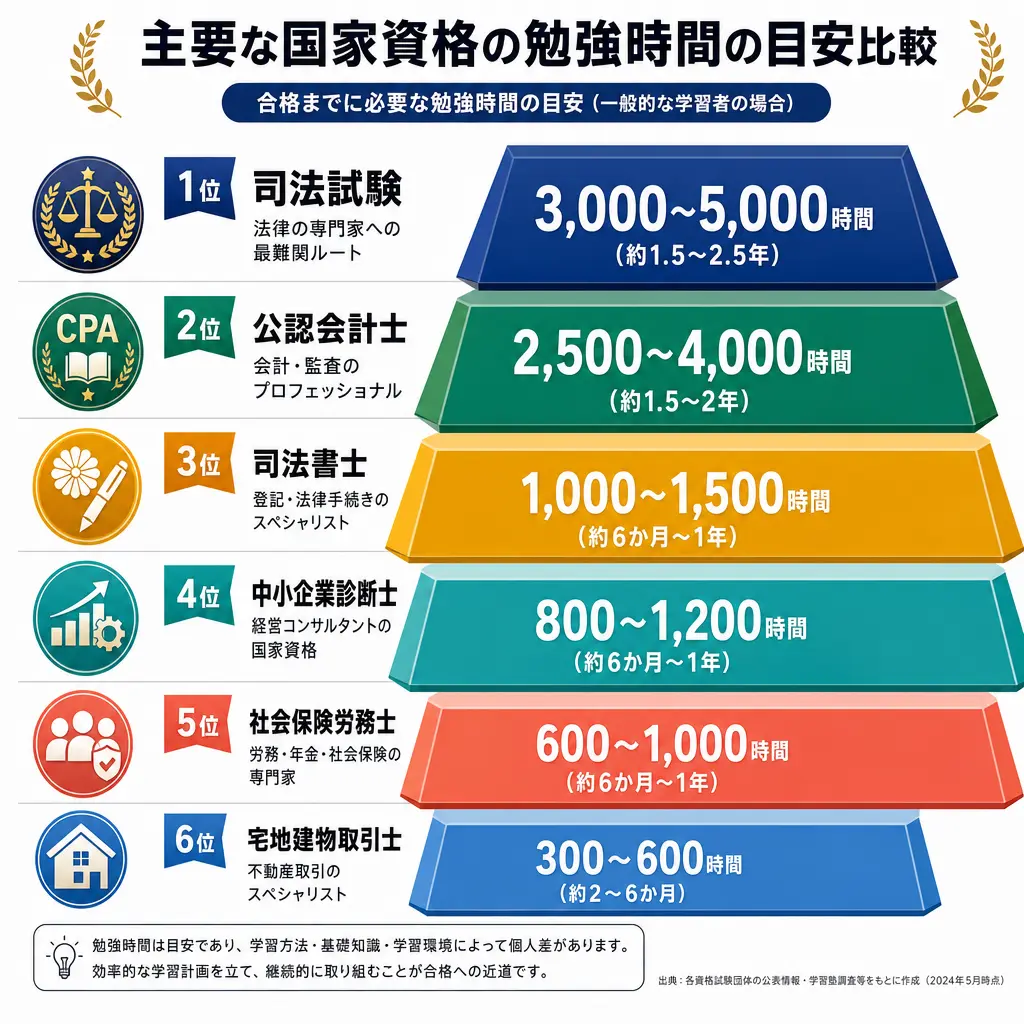 国家資格の難易度を判断する基準 - 国家資格 難易度 ランキング