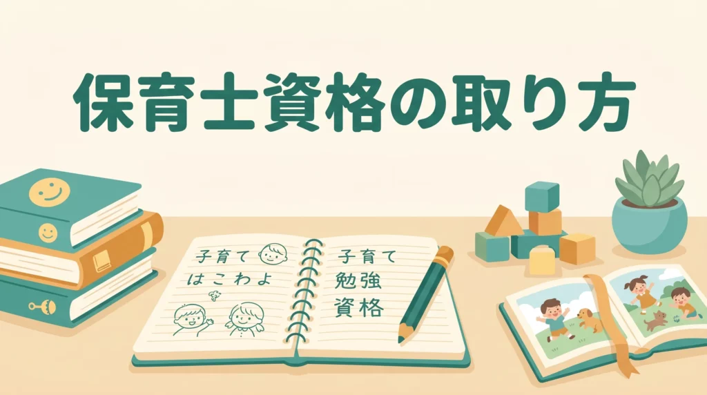 保育士資格の取り方のイメージ